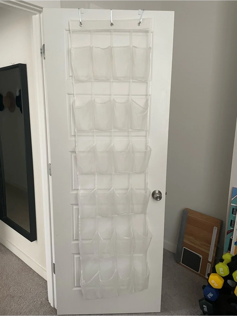 The Container Store White 24 Pocket Over Door Shoe Organizer